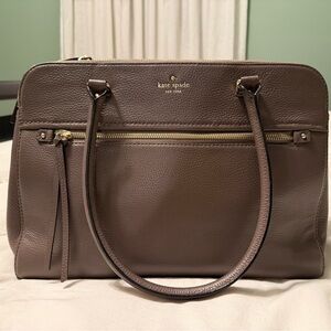 Kate Spade Taupe Leather Satchel